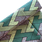 Preview: Afrikanischer Wax Print Stoff Baumwolle GREEN ZIGZAG | Meterware