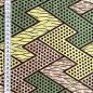 Preview: Afrikanischer Wax Print Stoff Baumwolle GREEN ZIGZAG | Meterware