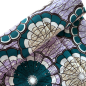 Preview: Afrikanischer Wax Print Stoff Baumwolle LILAfrikanischer Wax Print Stoff Baumwolle LILA PETROL LEMON | Meterware