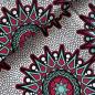 Preview: Afrikanischer Wax Print Stoff Baumwolle RED STAR | Meterware