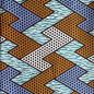 Preview: Afrikanischer Wax Print Stoff Baumwolle ZIGZAG | Meterware