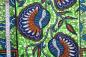 Preview: BLUE-ORANGE-PATCHWORK Waxprint Stoff