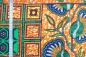 Preview: ORANGE-GREEN-PATCHWORK Waxprint Stoff