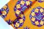 Preview: YELLOW-PURPLE MANDALA Wax Print Stoff