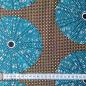 Preview: Afrikanischer Wax Print Stoff Baumwolle BLUE CIRCLE | Meterware