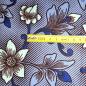 Preview: Afrikanischer Wax Print Stoff Baumwolle BLUE FLOWERS | Meterware