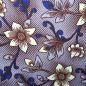 Preview: Afrikanischer Wax Print Stoff Baumwolle BLUE FLOWERS | Meterware