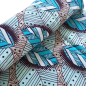 Preview: Afrikanischer Wax Print Stoff Baumwolle BLUE LEAVES | Meterware