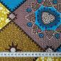 Preview: Afrikanischer Wax Print Stoff Baumwolle BLUE ORIENTAL MOSAIC | Meterware