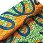 Preview: Afrikanischer Wax Print Stoff Baumwolle BLUE SNAKE | Meterware