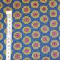 Preview: BLUE-YELLOW-DOTS-Afrikanischer-Shweshwe-Stoff