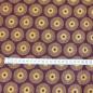 Preview: BROWN DANDELION Afrikanischer-Shweshwe-Stoff-