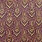 Preview: BROWN FLAME Afrikanischer-Shweshwe-Stoff-