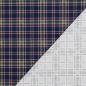 Preview: Flanell Baumwolle Dunkelblau Grün Karo