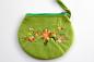 Preview: GREEN FLOWERS Portemonnaie