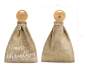 Preview: Jutebeutel Merry Christmas - 30 x 42 cm | PartyDeco