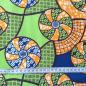 Preview: Afrikanischer Wax Print Stoff Baumwolle LIME SUMMER FAN | Meterware