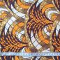 Preview: Afrikanischer Wax Print Stoff Baumwolle ORANGE CHRISTMAS TREE | Meterware