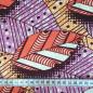 Preview: Afrikanischer Wax Print Stoff Baumwolle PINK LEAVES | Meterware
