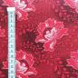Preview: RED-FLOWER-Afrikanischer-Shweshwe-Stoff-