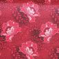 Preview: RED-FLOWER-Afrikanischer-Shweshwe-Stoff-