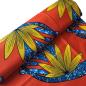 Preview: RED YELLOW TROPICAL FLOWER Waxprint Stoff