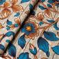 Preview: Afrikanischer Wax Print Stoff Baumwolle ROMANTIC BLUE FLOWERS | Meterware