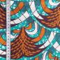 Preview: Afrikanischer Wax Print Stoff Baumwolle TURQUOISE CHRISTMAS TREE | Meterware