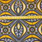 Preview: Afrikanischer Wax Print Stoff Baumwolle YELLOW MOSAIC | Meterware