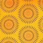 Preview: YELLOW-SUN-Afrikanischer-Shweshwe-Stoff-