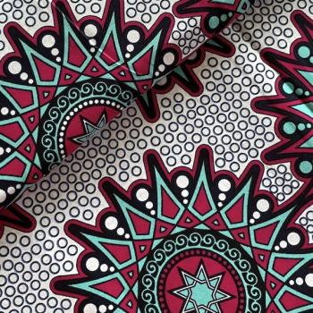 Afrikanischer Wax Print Stoff Baumwolle RED STAR | Meterware