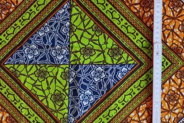 Preview: GREEN-SQUARES waxprint