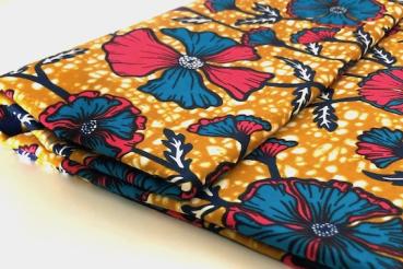 PINK-BLUE-SUMMER-FLOWER waxprint