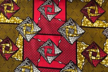 Preview: PINK-MOSAIC Waxprint Stoff