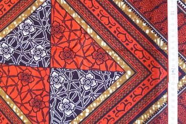 Preview: RED-SQUARES waxprint