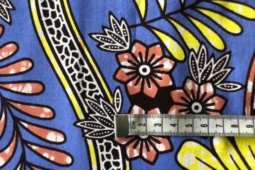 Preview: YELLOW-BOUQUET-OF-FLOWERS Waxprint Stoff