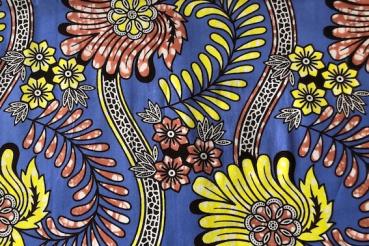Preview: YELLOW-BOUQUET-OF-FLOWERS Waxprint Stoff
