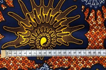 Preview: YELLOW-HEDGEHOG Waxprint Stoff