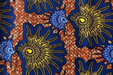 Preview: YELLOW-HEDGEHOG Waxprint Stoff