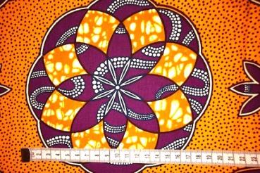 Preview: YELLOW-PURPLE MANDALA-waxprint