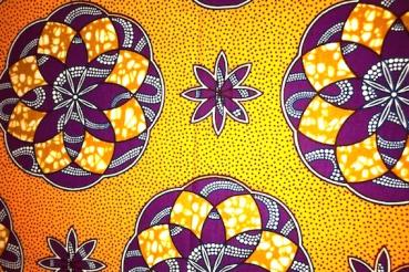 Preview: YELLOW-PURPLE MANDALA-waxprint
