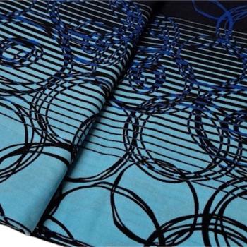 Afrikanischer Wax Print Stoff Baumwolle BLUE BUBBLES | Meterware