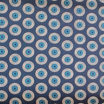 Preview: BLUE-DOTS Afrikanischer-Shweshwe-Stoff