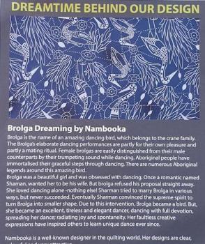 Preview: BROLGA DREAMING Aborigines Stoff aus Australien