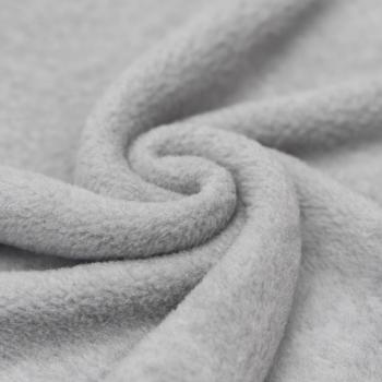 Baumwollfleece Sherpa Hellgrau Melange | Meterware