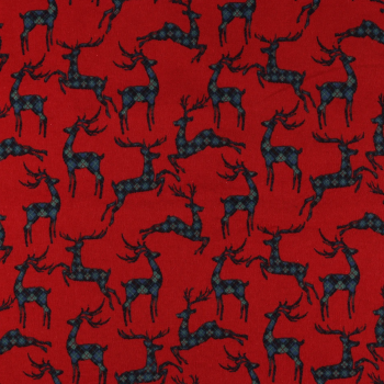 Flanell Baumwolle Christmas Rot