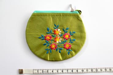 Preview: GREEN FLOWERS Portemonnaie