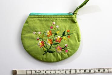 Preview: GREEN FLOWERS Portemonnaie