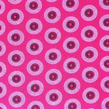 Preview: PINK-DOTS-Afrikanischer-Shweshwe-Stoff