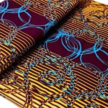 Afrikanischer Wax Print Stoff Baumwolle PURPLE BUBBLES | Meterware